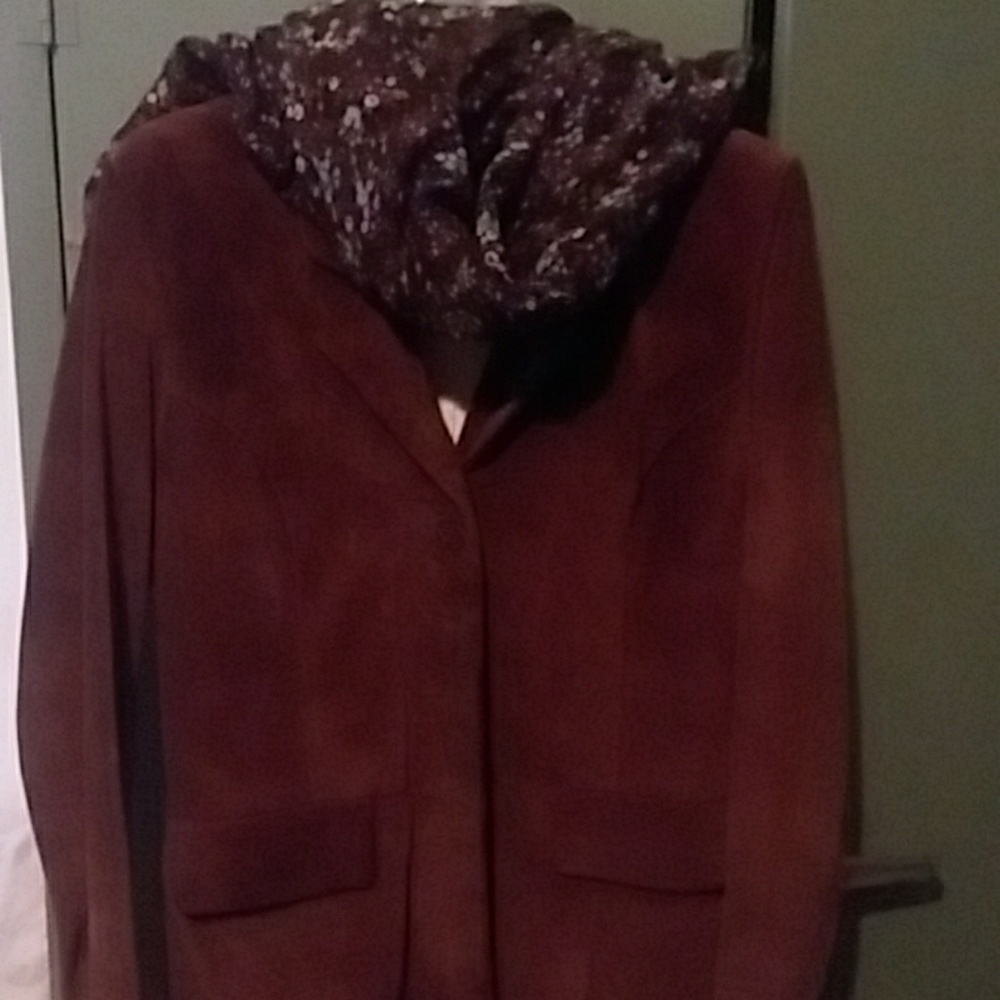 Tommy Hilfiger brown suede jacket